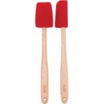 Silicone Headed Spatulas/Wooden Handles (Set of 2)