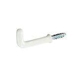 Square hooks plastic coated white