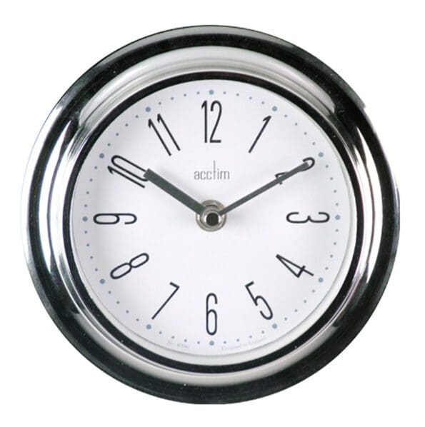 Riva Wall Clock Chrome