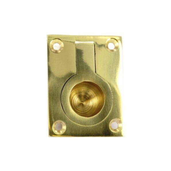 Brass flush ring handle