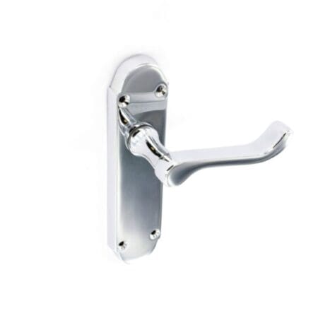 Chrome Shaped Latch Handles (1 Pair)