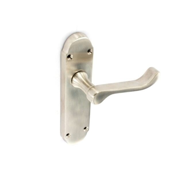 Brushed Nickel Shaped Latch Handles (1 Pair)