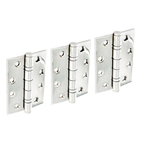 Stainless Steel B.B. Hinges Polished (1 1/2 Pair)