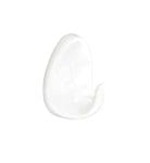 Oval Self-Adhesive Hooks White (2)