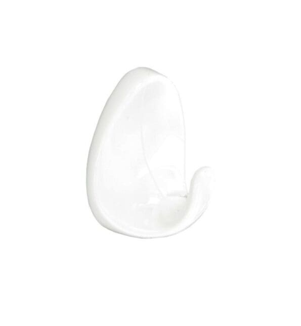 Oval Self-Adhesive Hooks White (2)