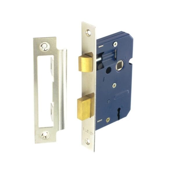 3 Lever Sash Lock Nickel Plated with 2 Keys