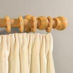 Beech Effect Wooden Curtain Pole