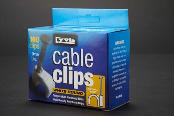 10mm White Round Cable Clips