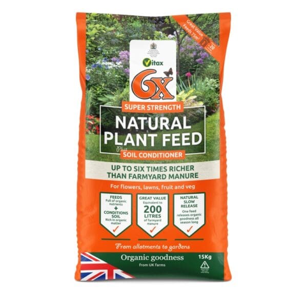 6x Organic Fibrous Fertiliser Bag