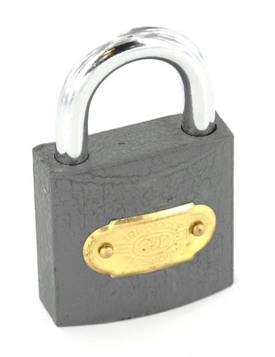 Tricircle Iron Padlock Brass Cylinder