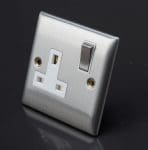 Venetian S/S SW/Socket White Insert 1G