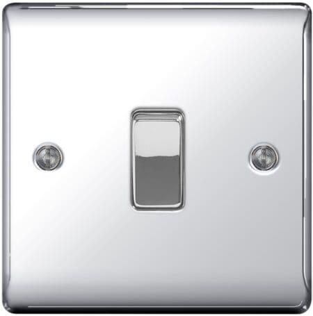 Metal Chrome 10ax Plate Switch 2 Way