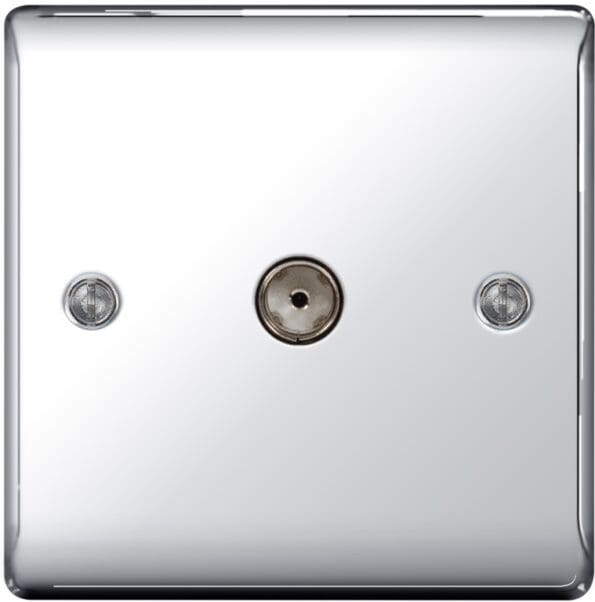 Metal Chrome Co-Axial Socket