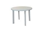 White Plastic Round Table