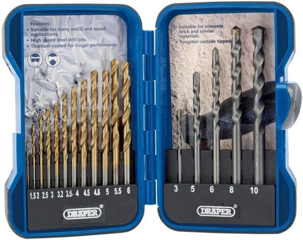 Combined HSS/Masonry Drill Bit Set