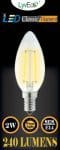 SES Clear LED 2Filament 240Lumens Candle 2700K