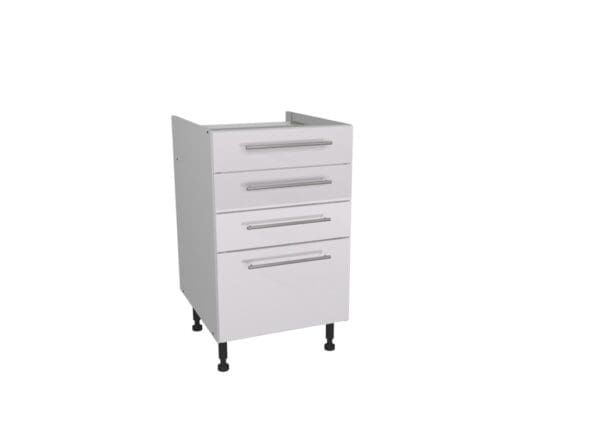 Paris White 4 Drawer Unit