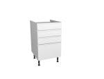 Capri White 4 Drawer Unit