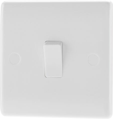 1way White Round Edge Switch