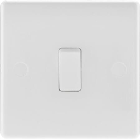 2 Way White Round Edge Switch