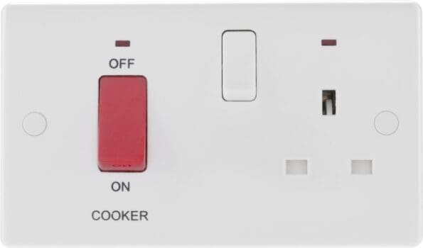 White Round Edge Cooker Control Unit