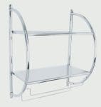 Wall Mounted Curved Shelf/Towel Rack