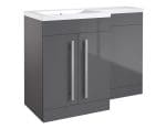 Matrix 2 Door Basin Unit Gloss Grey