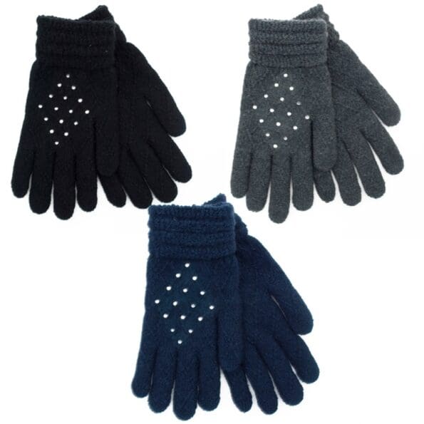 Ladies Gloves With Diamantes