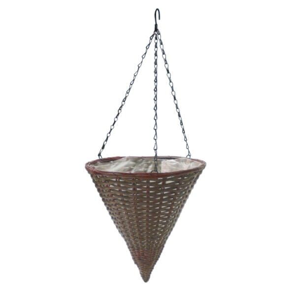 Brown Rattan Hanging Cone