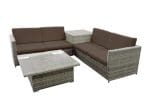 Portofino Rattan Storage Corner Set