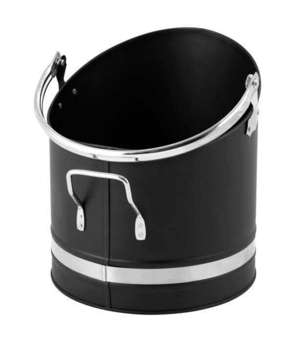 Metal Coal Hod With Chrome Handles