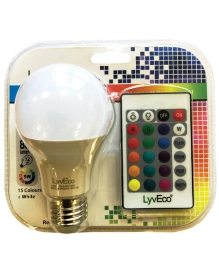 Remote Controlled Colour Changing GLS Lamp