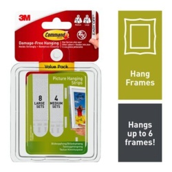 Medium and Large Picture Hanging Strips Value Pack