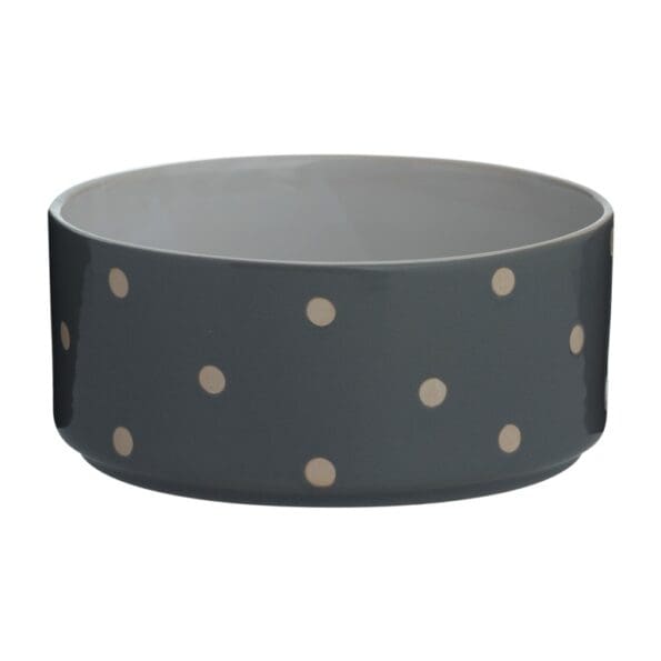 Polka Dot Dog Bowl