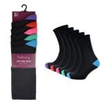 Ladies Contrast Heel & Toe Sock