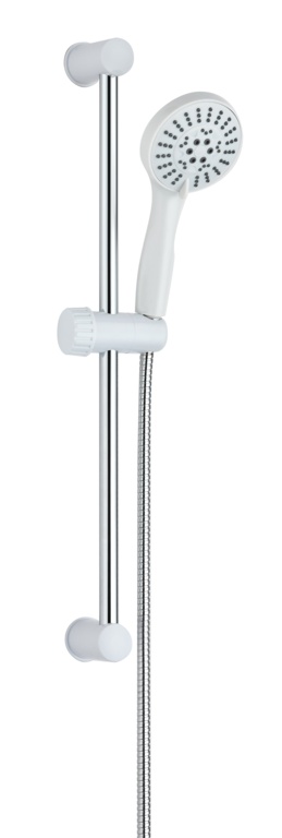 White Shower Rail Set