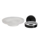 Flexi Fit Matt Black Soap Dish And Holder