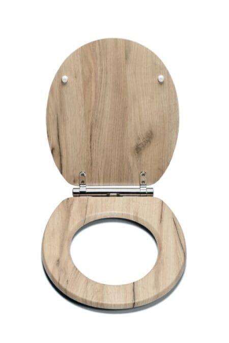 Grey Oak Flexi Fix Toilet Seat