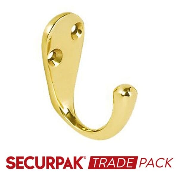 Coat Hook Brass Plated 50mm