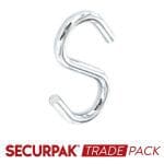 Steel S Hooks Zinc Plated 38mm