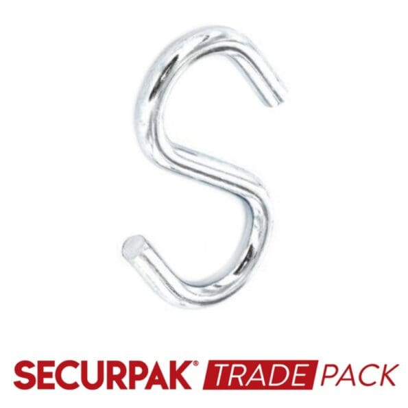 Steel S Hooks Zinc Plated 38mm