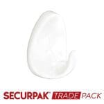 Oval Self Adhesive Hook White M