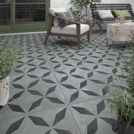 Welford Garland Grey Outdoor Floor 600x600x20