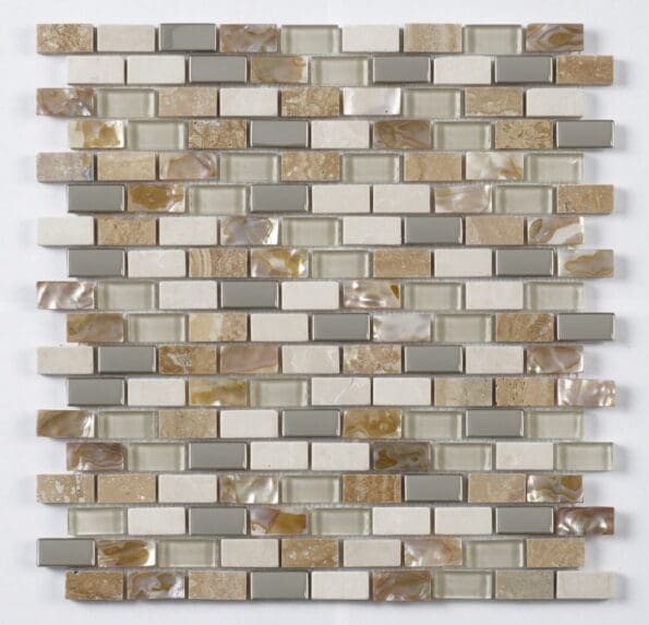 Cream Mix Mini Brick Mosaic