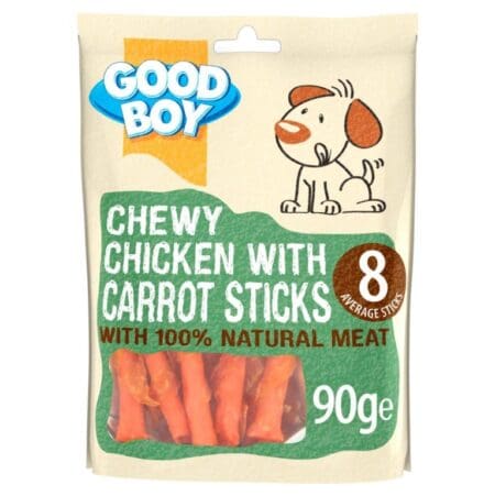 Chewy Chicken With Carrot Stick