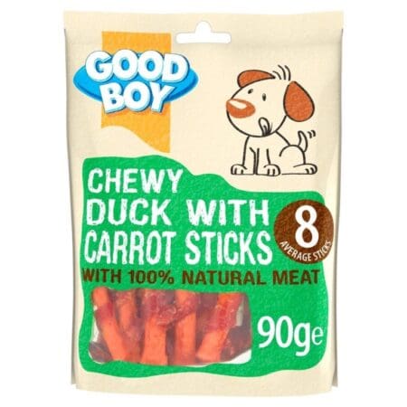 Chewy Duck With Carrot Sticks