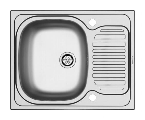 Aurora Single Bowl Half Drainer Stainless Steel Sink