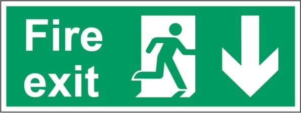 Fire Exit Arrow Down