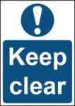 Keep Clear Blue Sign