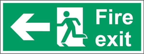 Fire Exit Arrow Left